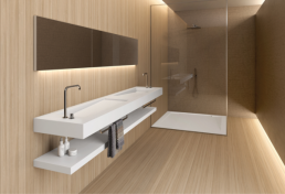 elementos de diseño para organizar el baño